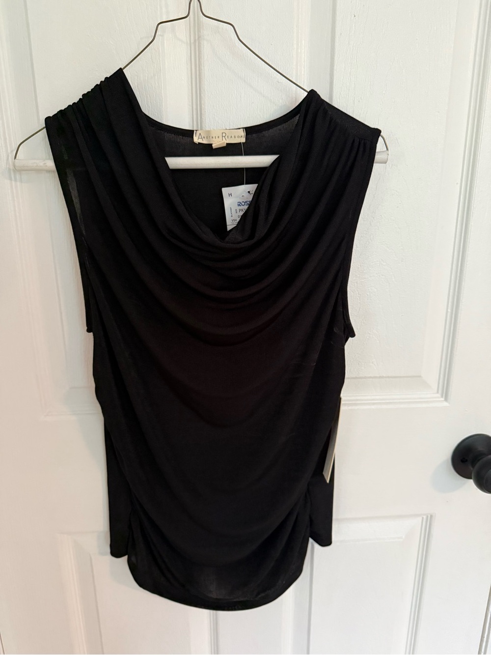 NWT boat neck black top